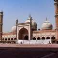 Architectural detail of Jama Masjid Mosque, Old Delhi, India, The spectacular architecture of the Great Friday Mosque Jama Masjid