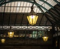 Lamps in South Hall Market, Covent Garden, London Royalty Free Stock Photo