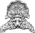 Architectural detail with a lion head
