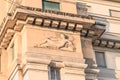 Architectural detail of the luxury hotel Milano Ambasciatori Hotels