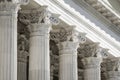 Architectural detail of marble Corinthian order columns