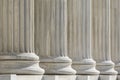 Architectural detail of marble ionic order columns Royalty Free Stock Photo