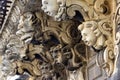 Mascarons from Sicilian Benedictines, Catania monastery, Sicily, Italy