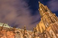 Architectural detail of Notre-Dame cathedral of Strasbourg Royalty Free Stock Photo