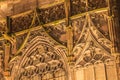 Architectural detail of Notre-Dame cathedral of Strasbourg Royalty Free Stock Photo