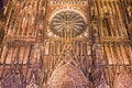 Architectural detail of Notre-Dame cathedral of Strasbourg Royalty Free Stock Photo