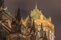 Architectural detail of Notre-Dame cathedral of Strasbourg Royalty Free Stock Photo