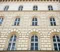 Architectural detail of an old building in the old town center of Timisoara city, Romania Royalty Free Stock Photo