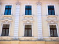 Architectural detail of an old building in the old town center of Timisoara city, Romania Royalty Free Stock Photo