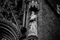 Architectural detail of the olds gothic cathedral in Europe Royalty Free Stock Photo