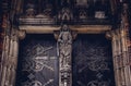 Architectural detail of the olds gothic cathedral in Europe Royalty Free Stock Photo