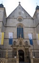 Architectural detail of the Notre-Dame Cathedral of Luxembourg City Royalty Free Stock Photo