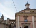 Architectural detail of the Plaza de la Virgen in the downtown of the city of Valencia, Spain Royalty Free Stock Photo