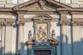 Architectural detail of the Roman Catholic Baroque San Giuseppe Royalty Free Stock Photo