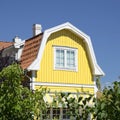 The architectural detail of a roofline on a home