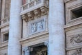 Architectural detail of Saint Peter\'s Basilica in Vatican City, Rome Royalty Free Stock Photo