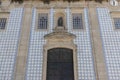 Architectural detail of the Sao Cristovao De Ovar parish church Royalty Free Stock Photo