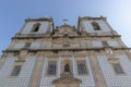 Architectural detail of the Sao Cristovao De Ovar parish church Royalty Free Stock Photo