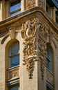 Architectural detail of a Soho building facade, Ne