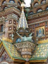 Architectural detail of St. Basil cathedral Royalty Free Stock Photo