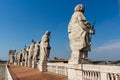 Architectural detail of St. Peter`s Basilica at Saint Peter`s Square, Vatican, Rome, Italy Royalty Free Stock Photo