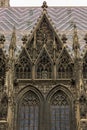 Architectural detail - St. Stephen`s Cathedral in the heart of Vienna, Austria Royalty Free Stock Photo