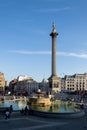 Architectural detail of Trafalgar Square in central London Royalty Free Stock Photo