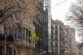 Architectural detail from the typical ornate buildings of Barcelona, Spain