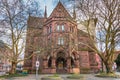 Architectural detail of the University of Freiburg im Breisgau Royalty Free Stock Photo