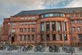 Architectural detail of the University of Freiburg Royalty Free Stock Photo