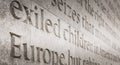 Architectural detail of war memorial Arbor Hill Memorial in Dublin