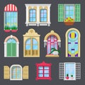 Architectural Detailed Window Set