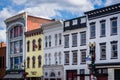 Architectural details along M Street in Georgetown, Washington, DC