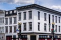 Architectural details along M Street in Georgetown, Washington, DC Royalty Free Stock Photo