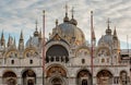 Architectural details of Basilica di San Marco at St. Marc square in Venice, Italy Royalty Free Stock Photo