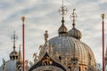 Architectural details of Basilica di San Marco at St. Marc square in Venice, Italy Royalty Free Stock Photo