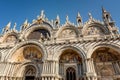 Architectural details of Basilica di San Marco at St. Marc square in Venice, Italy Royalty Free Stock Photo