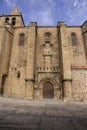 Architectural details of the beautiful church of Santiago el Mayor in Caceres