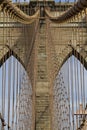 Details of the Brooklyn Bridge in New York City, USA Royalty Free Stock Photo