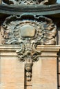 Architectural details on building, stone carving, aesthetic frills Royalty Free Stock Photo