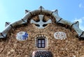 Architectural details of buildings in the Park GÃÂ¼ell, located on Carmel Hill in Barcelona, Catalonia, Spain