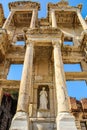 Architectural details of Celsus Library, ancient city of Ephesus