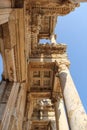 Architectural details of Celsus Library, ancient city of Ephesus, Turkey