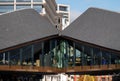 Architectural details at Coal Drops Yard, King\'s Cross, London UK, designed by Thomas Heatherwick