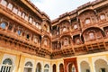 Architectural details and decoration inside the Mehrangarh Fort in Jodhpur, Rajastan Region, India