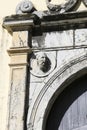 Architectural details of the entrance Dominicas church in the old town of Elvas Royalty Free Stock Photo