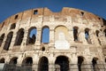 Architectural details of the facade of the Colosseum Coliseum or Flavian Amphitheatre, ancient Roman amphitheater Rome, Italy Royalty Free Stock Photo