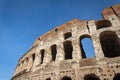 Architectural details of the facade of the Colosseum Coliseum or Flavian Amphitheatre, ancient Roman amphitheater Rome, Italy Royalty Free Stock Photo