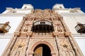 The facade of San Xavier del Bac mission in Tucson Arizona Royalty Free Stock Photo