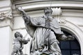 Architectural details on the famous Karls kirche in Vienna Royalty Free Stock Photo